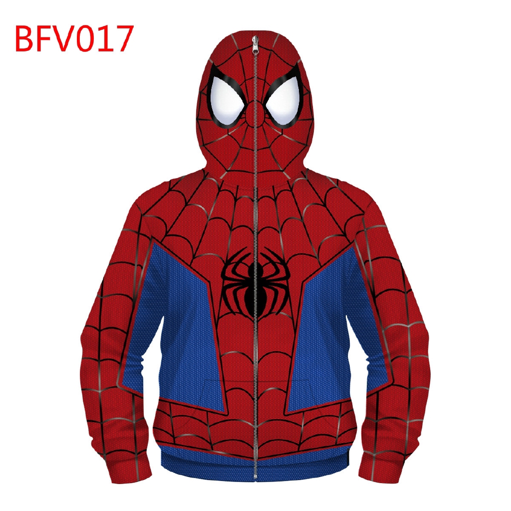 Áo khoác hoodie có khóa kéo và mặt nạ hóa trang Spider Man Venom 3D dành cho trẻ em