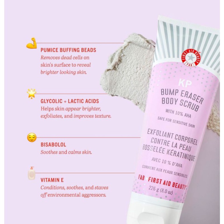 Tẩy da chết & Dưỡng thể body First Aid Beauty KP Bump Eraser Body Scrub 226g