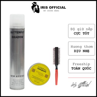 Sáp vuốt tóc nam 🎁 Freeship 🎁 COMBO sáp vuốt tóc L'real Trắng Đục CHÍNH HÃNG + GÔM XỊT TÓC tặng kèm lược - Keo vuốt tóc