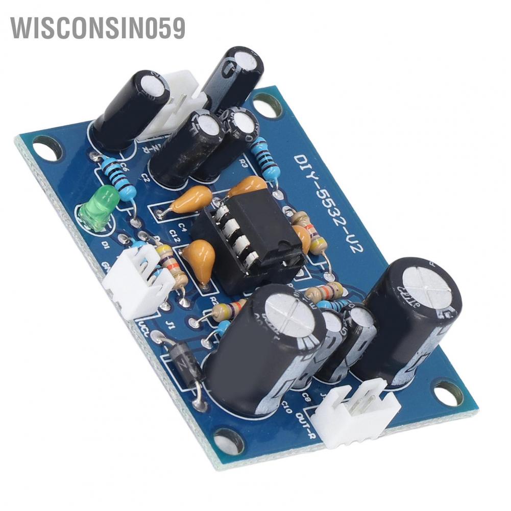 Wisconsin059 Bảng mạch tiền khuếch đại PCB Bảng điều khiển đơn phía trước Bảng điều khiển kép Thiết kế 5 lần Độ phóng đại 12‑35V