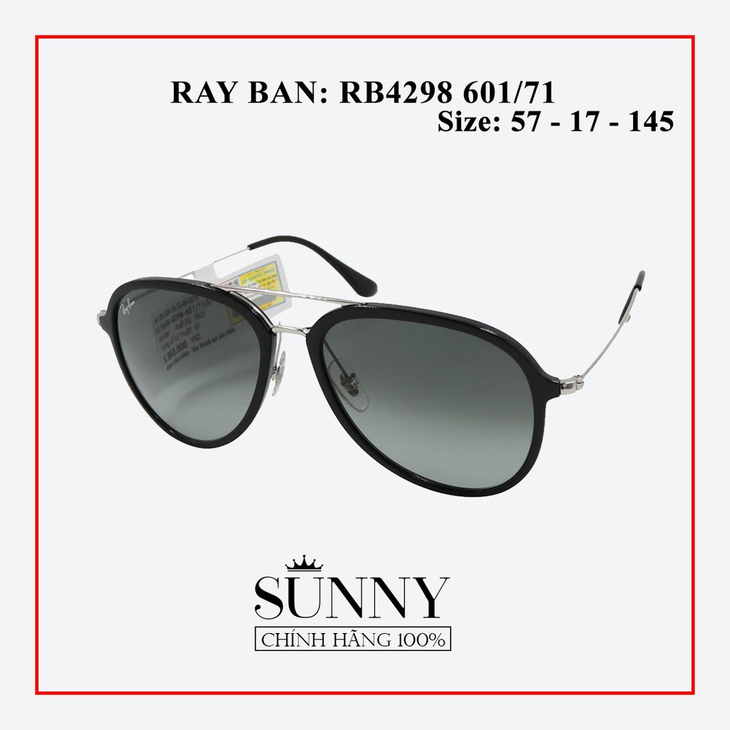 RB4298 601/71 - kính mát Rayban chính hãng, bảo hành toàn quốc, thiết kế dễ đeo bảo vệ mắt