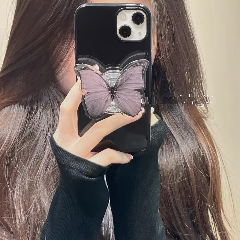 Ốp Điện Thoại tpu Dẻo Họa Tiết Bươm Bướm Kèm Dây Đeo Cho Iphone12 pro max 11 pro max xs max 7plus 8plus xr x 13promax