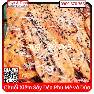 CHUỐI XIÊM SẤY DẺO PHỦ MÈ DỪA - Hộp 300gr