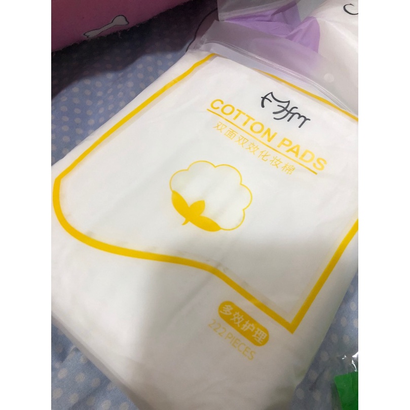 Bông tẩy trang 222 miếng 3 lớp mirrortoctoc MTT222