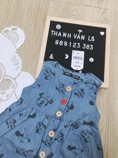 Váy bò hoạ tiết Minnie cho bé gái
