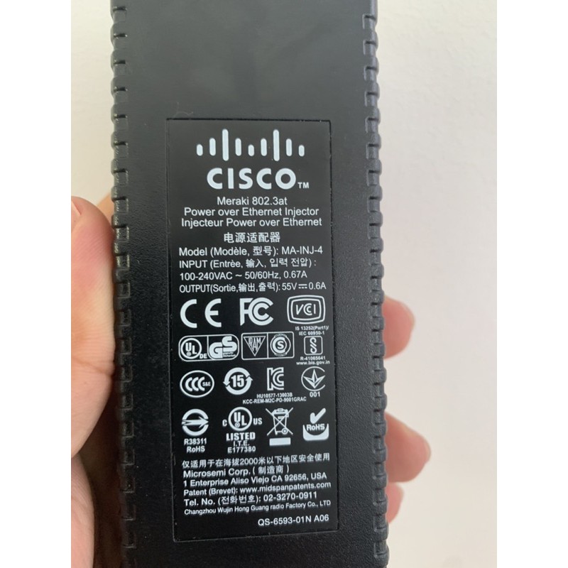 Cục nguồn POE - Chuẩn AT-30w : Meraki-Cisco