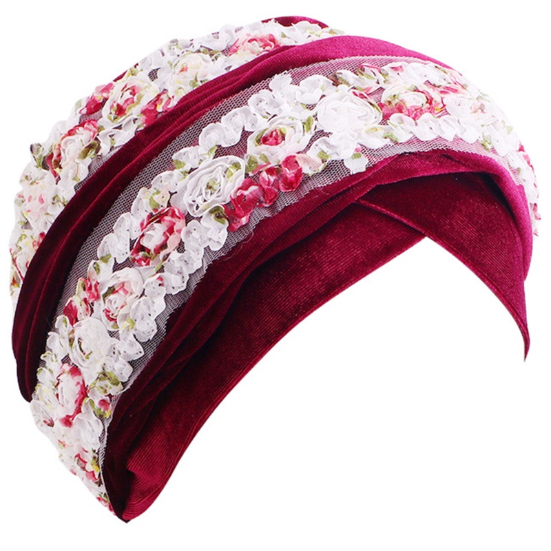 Khăn Trùm Đầu Vải Nhung Dạng Xoắn Phong Cách Bohemia