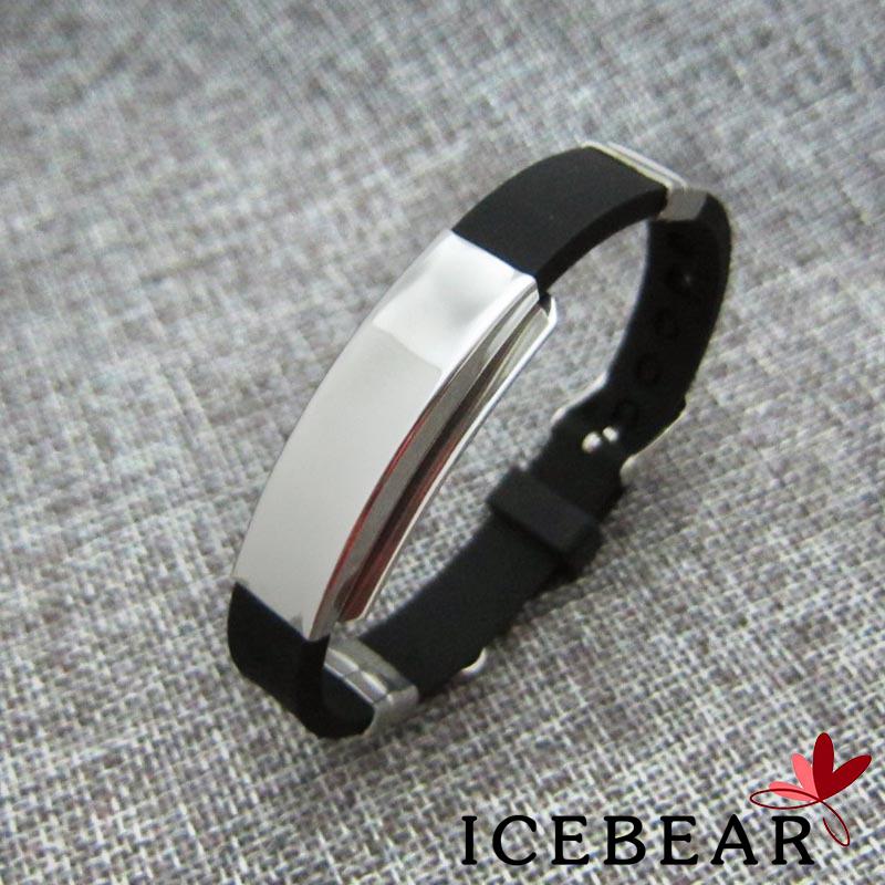 Vòng Tay Silicon Mặt Kim Loại Khắc Chữ Thời Trang Hàn Quốc