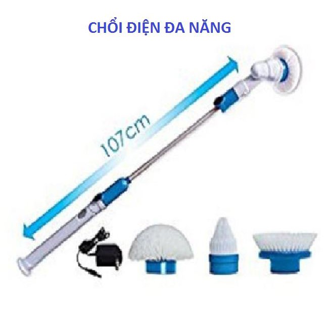 Chổi Điện Sạc Đa Năng 3 Đầu Thay Đổi Spin 300 RPM