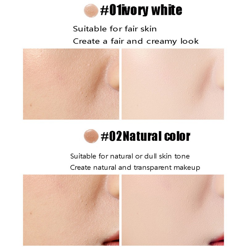 VIBELY Concealer Cream Waterproof Makeup Liquid Face Cosmetics Long Lasting Makeup Foundation with Brush 23NAtural Color