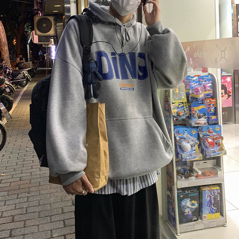 [ Mã 12FASHIONSALE1 giảm 10K đơn 50K ] Áo hoodie dáng rộng phối họa tiết chữ cái thời trang dành cho nam | BigBuy360 - bigbuy360.vn