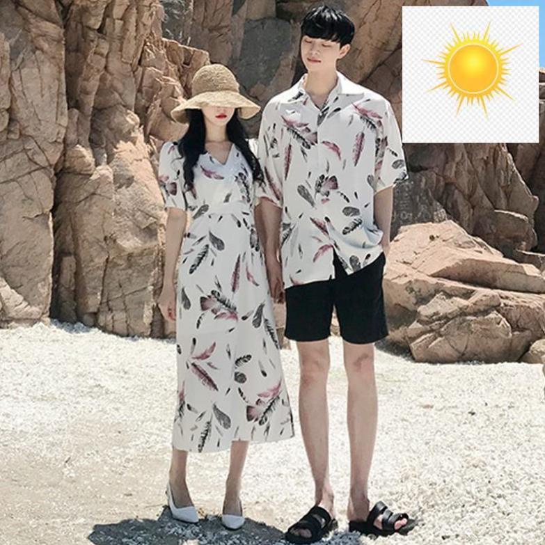 🕵️🕵️ ÁO ĐÔI, Đồ Đi Biển, Set áo váy sơ mi đôi nam nữ cao cấp chất đẹp 🕵️