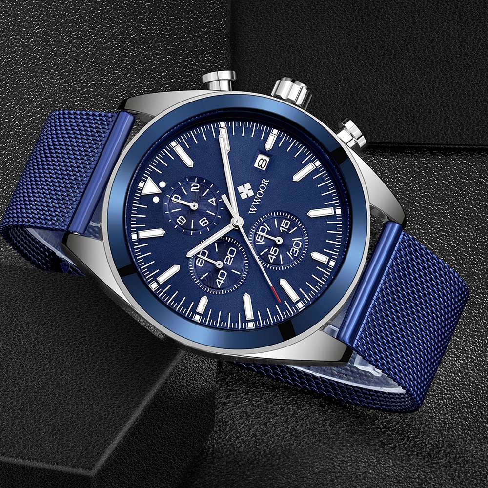 Đồng Hồ Thể Thao WWOOR Reloj Hombre-8838 Chống Nước Sang Trọng Cho Nam