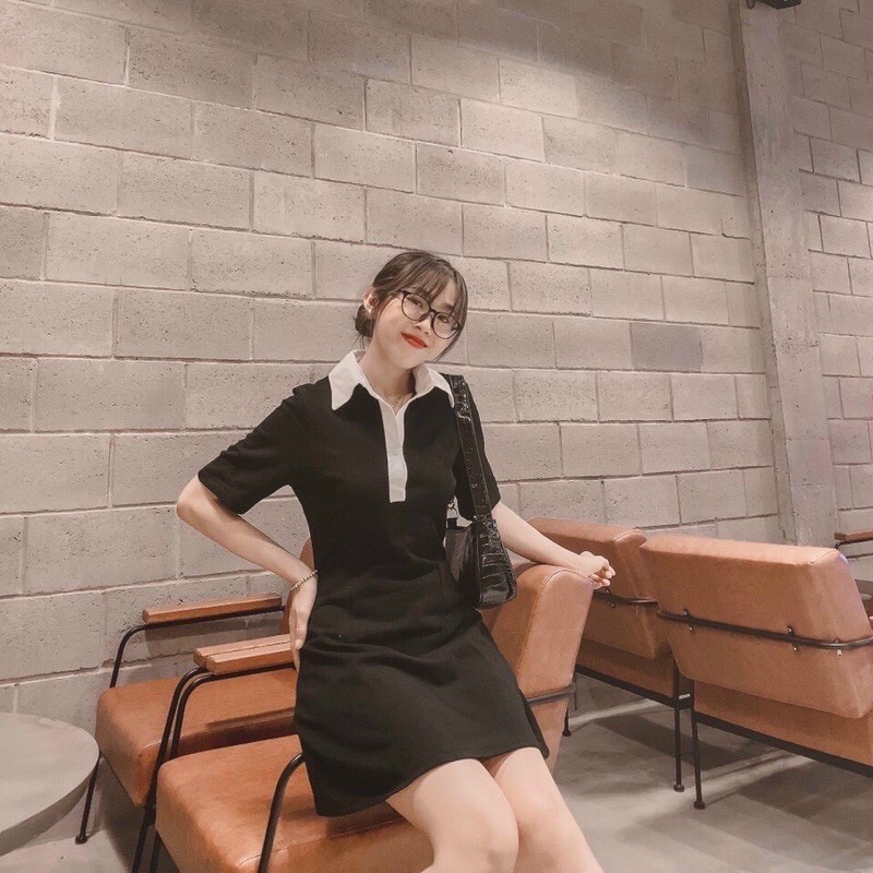 (có quà tặng) váy polo dáng xoè tay ngắn 👗 | BigBuy360 - bigbuy360.vn