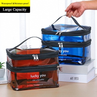Túi đựng mỹ phẩm 3 tầng trong suốt tiện lợi