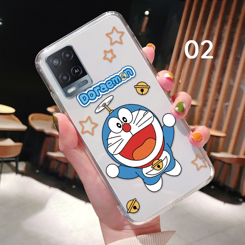Ốp lưng Oppo A54 dẻo silicon in hình doraemon dễ thương