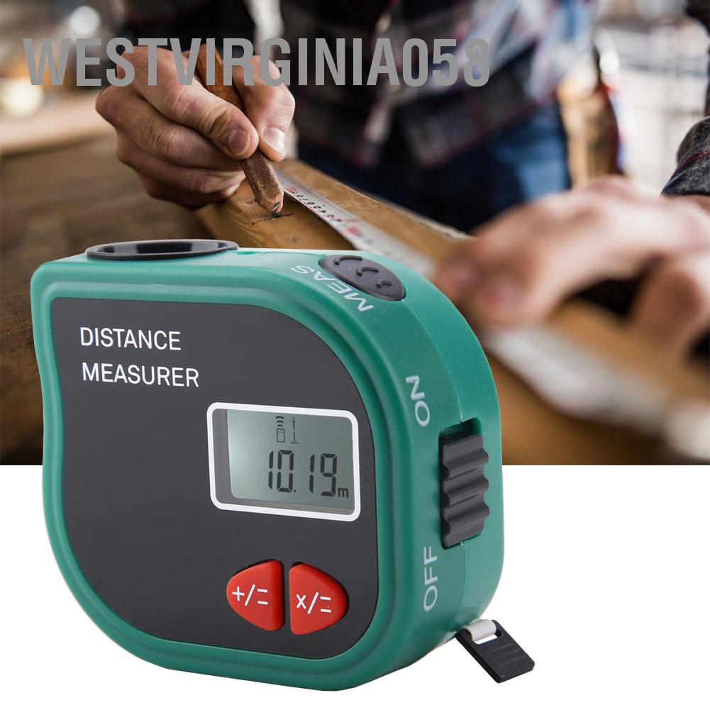 Hàng Hot Máy đo khoảng cách siêu âm LCD cầm tay Đo băng điện tử Hàng giao ngayWestvirginia058