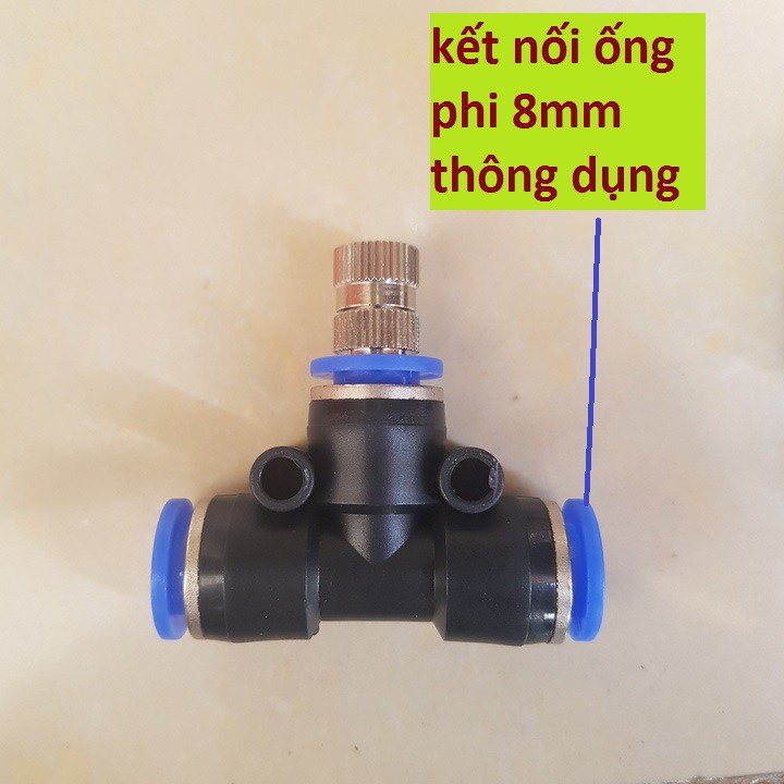 10 Béc phun sương inox kết nối ống phun sương 8mmm, béc phun sương làm mát