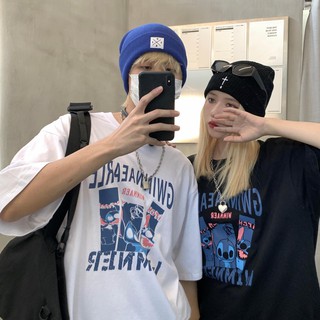 Áo thun form rộng unisex Stitch W nam nữ/ áo đôi / Freesize | Dumblo