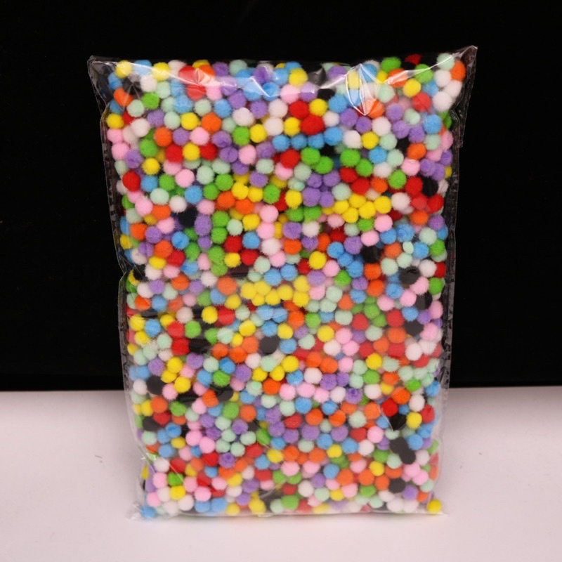 Bịch PomPom đủ màu nhiều kích cỡ nguyên liệu làm handmade