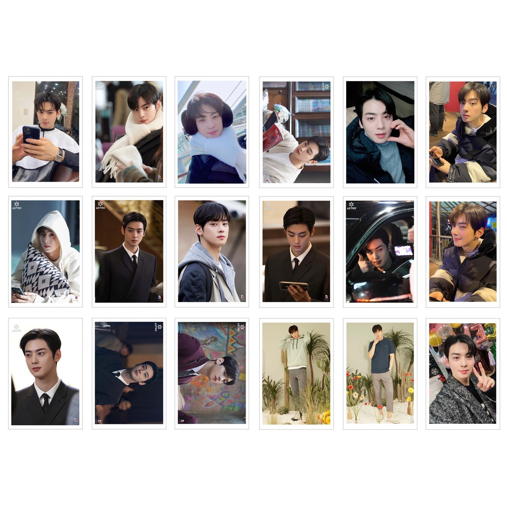 [Ép Lụa] Lomo Card 72 Ảnh CHA EUN WOO