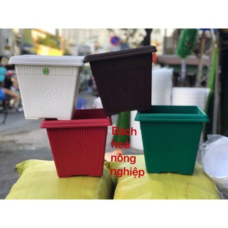 Chậu nhựa vuông truyền thống đk 30cm