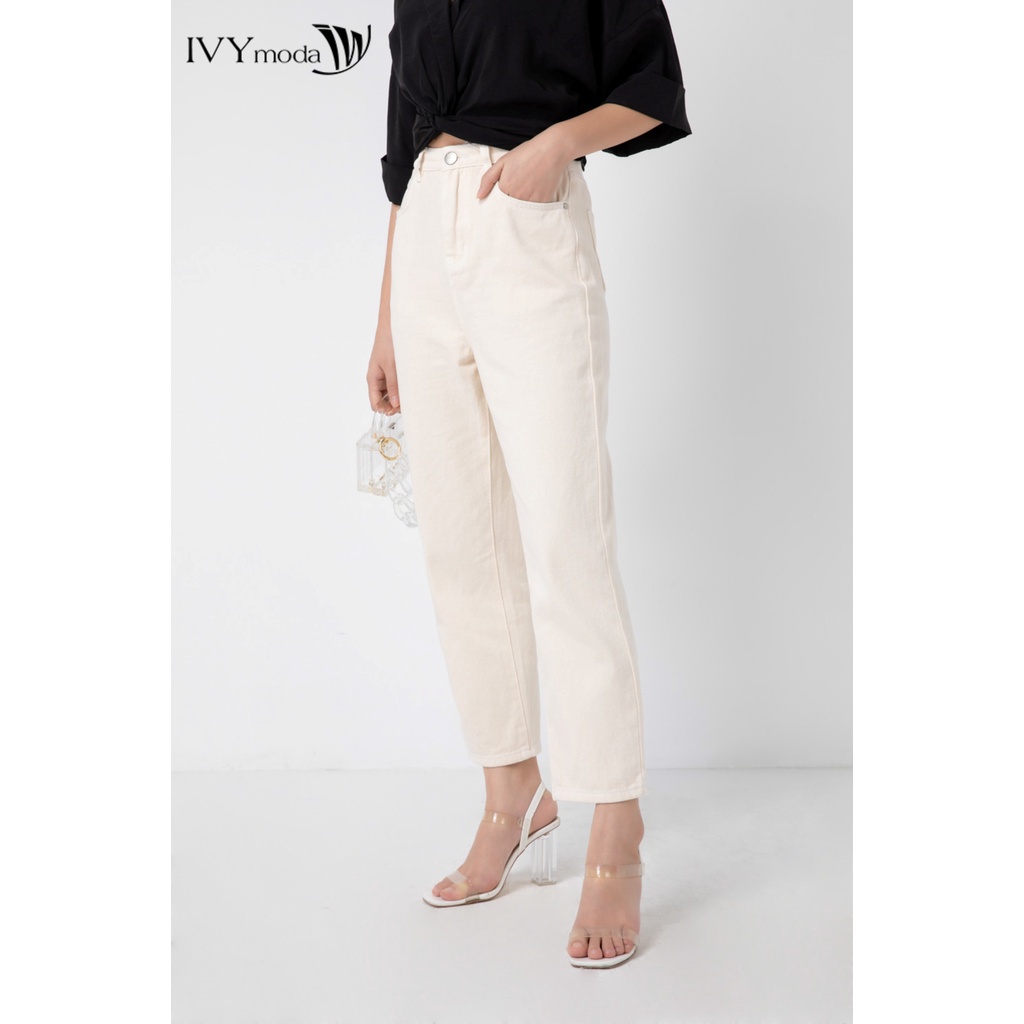 Quần jeans baggy nữ IVY moda MS 25B8055