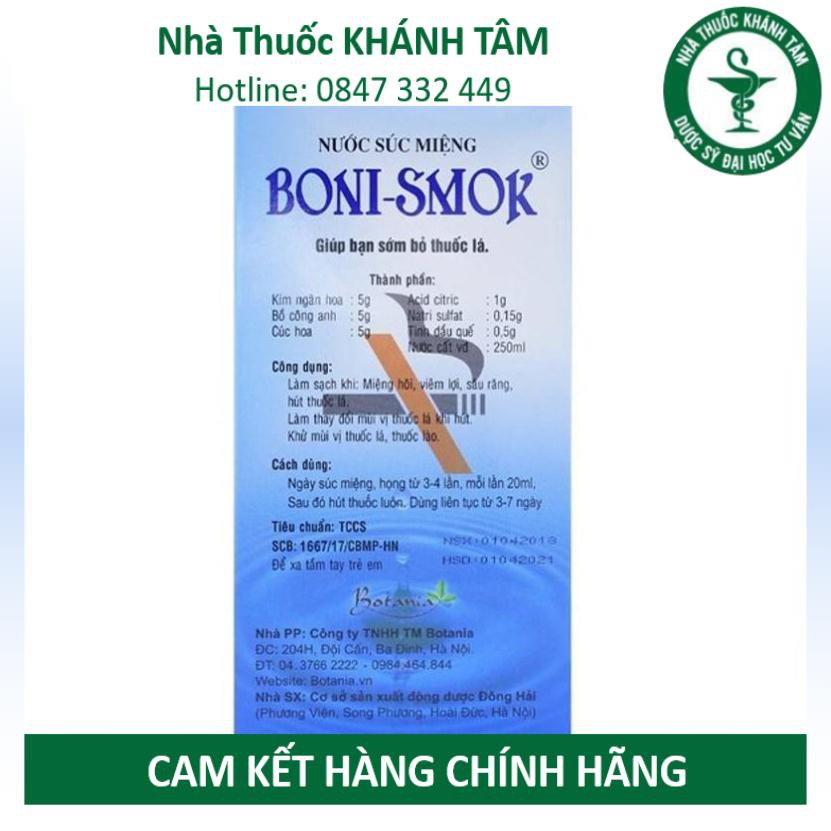 ! Nước súc miệng Boni Smok - Nước súc miệng cai thuốc lá [BoniSmok] ! !