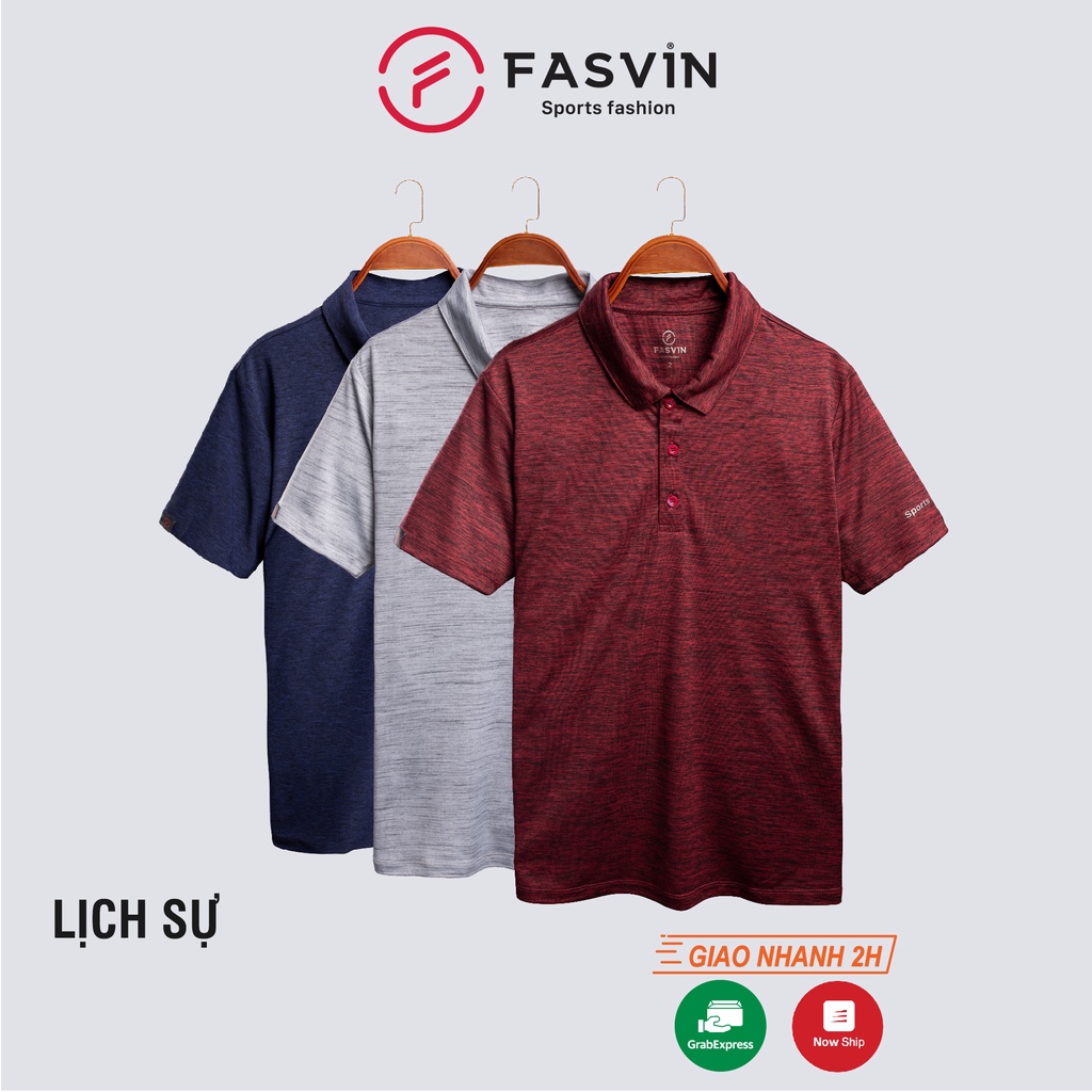 Áo phông nam polo có cổ ngắn tay FASVIN chất thun lạnh thể thao trơn mát PL21467.HN | BigBuy360 - bigbuy360.vn