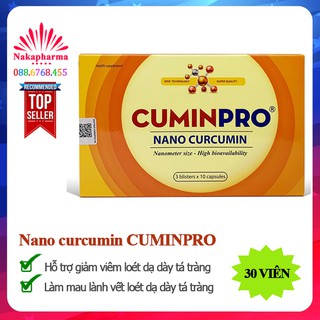 Tinh nghệ Nano Curcumin Cuminpro – Giảm viêm loét và trào ngược dạ dày, rối loạn tiêu hóa, tăng sức đề kháng, làm đẹp da