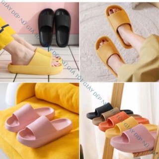 DÉP BÁNH MỲ NỮ ĐỘN ĐẾ 3.5CM DÉP HỒ LÔ THÔNG HƠI MÀU TRƠN D44