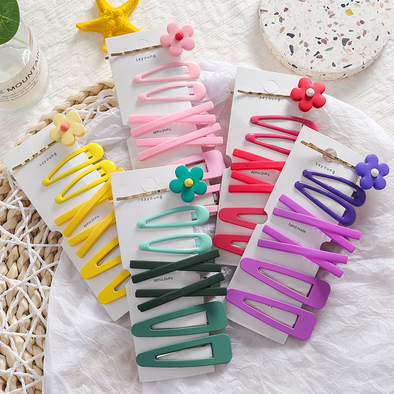 Sét 7 kẹp tóc mái dễ thương cho bạn gái KAH96