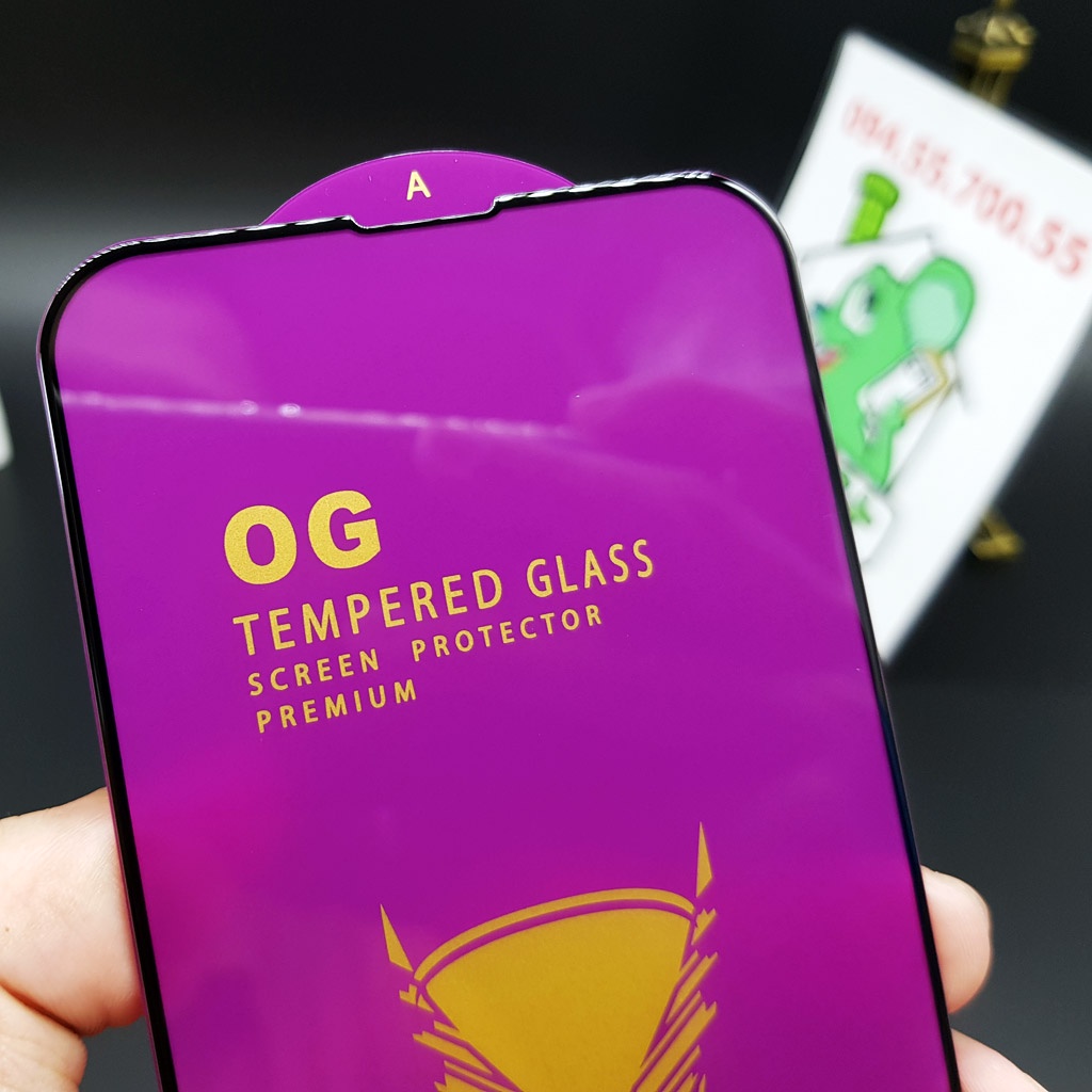 [Chính Hãng OG] Kính CL iPhone 13/ 13 Pro 6.1&quot; Cường Lực 2.5D Full Viền Cứng Chống Mẻ Cạnh