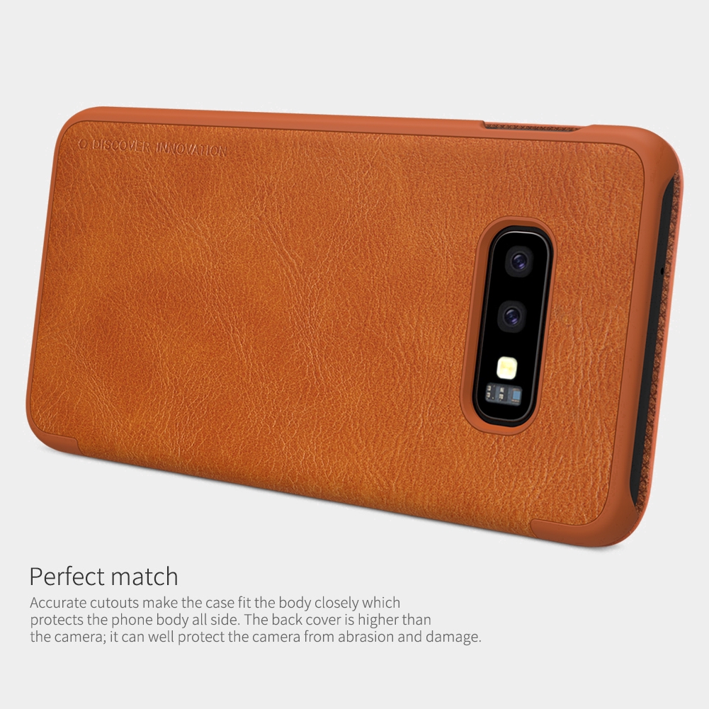 Bao da PU điện thoại NILLKIN có ngăn đựng thẻ cho Samsung Galaxy S10E S10 Lite