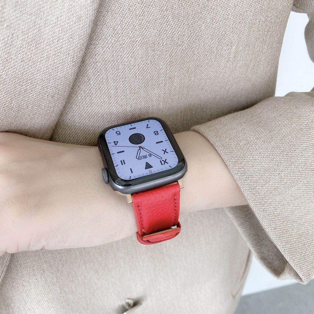 Dây Đeo Bằng Da Thật Cho Đồng Hồ Thông Minh Apple 38mm 42mm 40mm 44mm 41mm 45mm