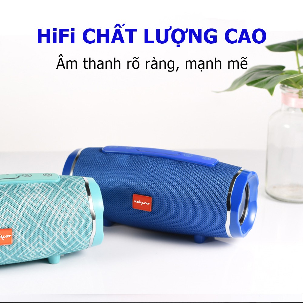 Loa bluetooth Zealot ZL145, âm thanh HIFI 6D với công suất 2x5w, pin 2000mAh cho thời gian sử dụng 3-4h,cam kết bảo hành