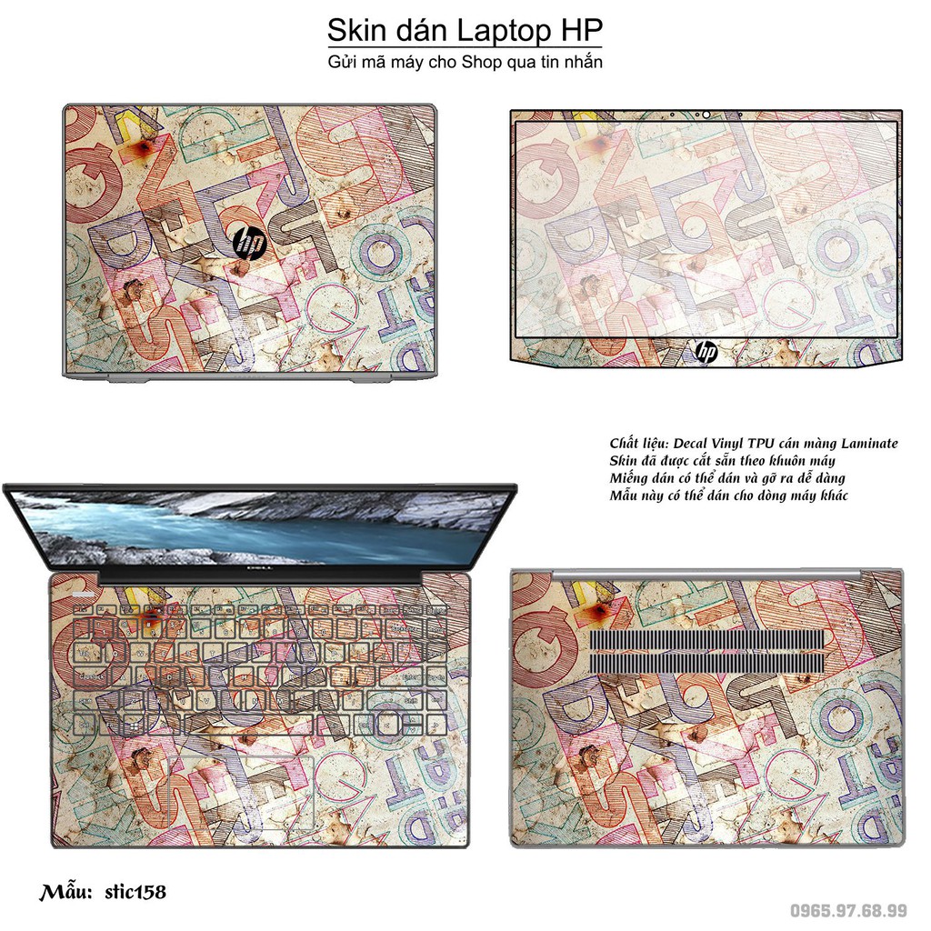 Skin dán Laptop HP in hình Hoa văn sticker _nhiều mẫu 26 (inbox mã máy cho Shop)