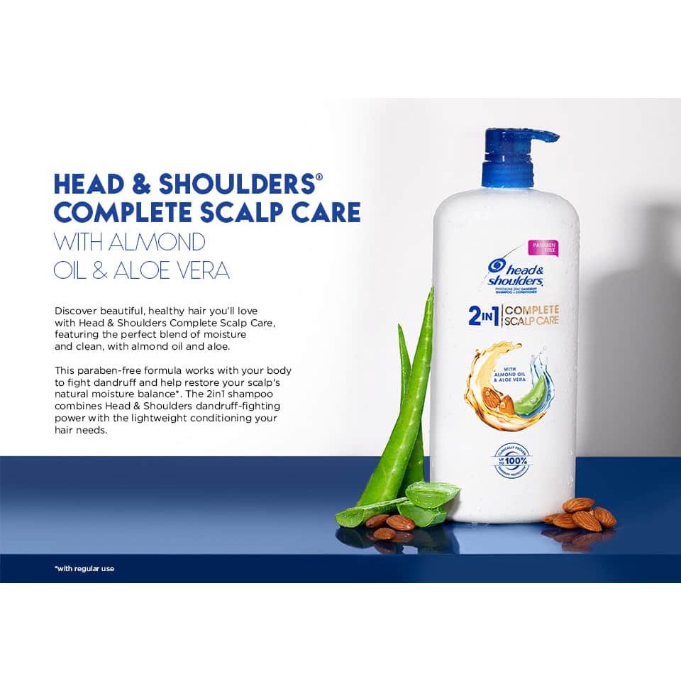 [H&amp;S MỸ] Dầu Gội Xả Head &amp; Shoulders COMPLETE SCALP CARE 1.18L Với Tinh Chất Dầu Hạnh Nhân Và Nha Đam - USA