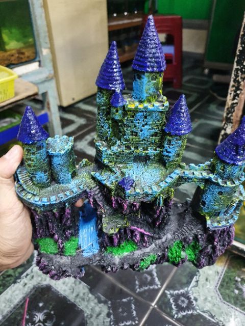 LÂU ĐÀI TRANG TRÍ HỒ CÁ NON BỘ 22x7x23cm