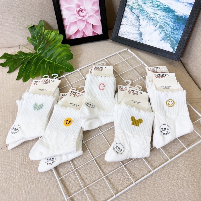 Tất cổ cao lộn xộn các mẫu nhiều hình cute hơn 20 mẫu Combo 5 đôi bất kì