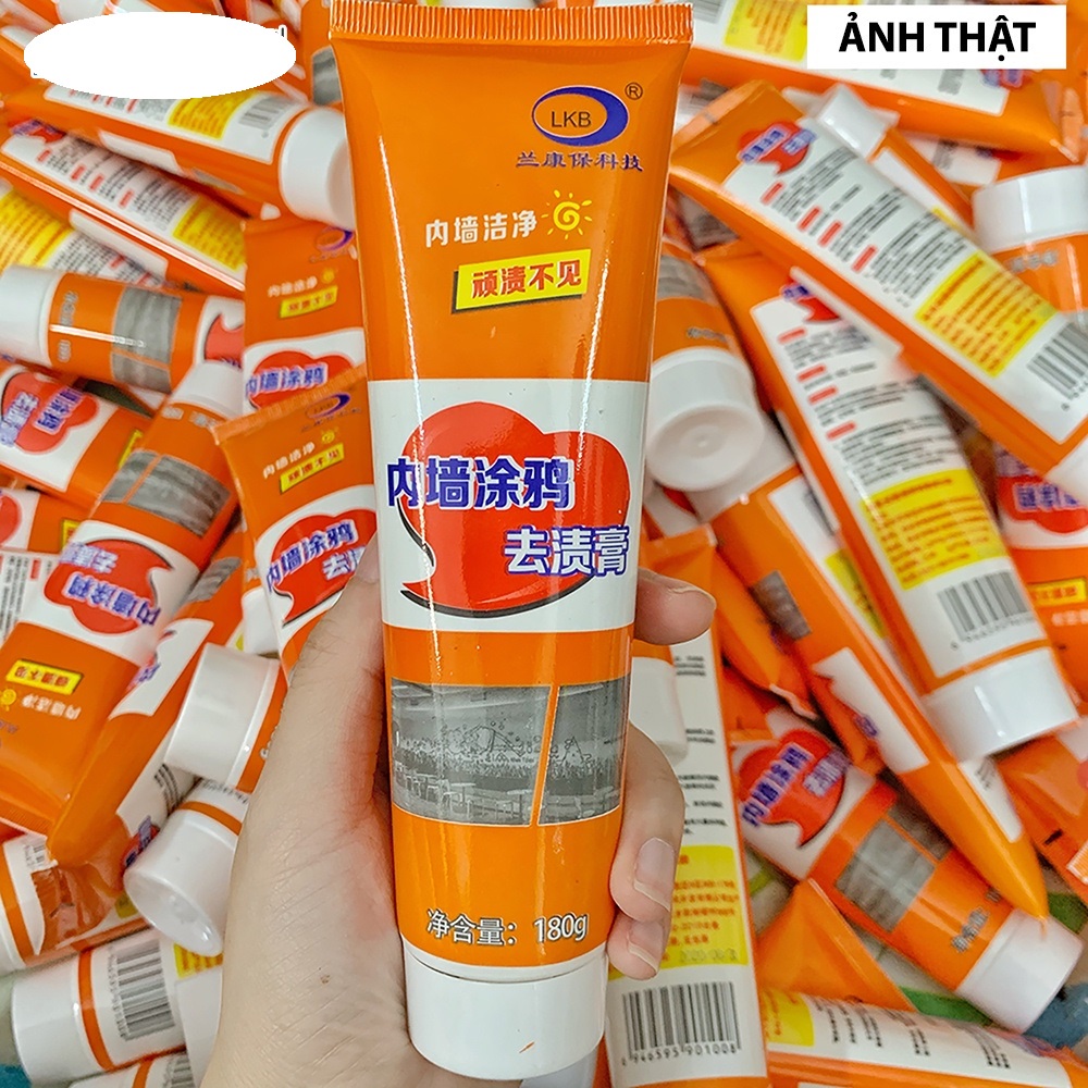 Kem tẩy xoá vết bẩn trên tường 180g Kem Tẩy Bút Sáp Màu Vẽ Tường ILY
