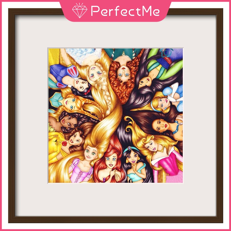 Tranh thêu 5D DIY hình nàng tiên phong cách hiện đại trang trí phòng ngủ cho bé