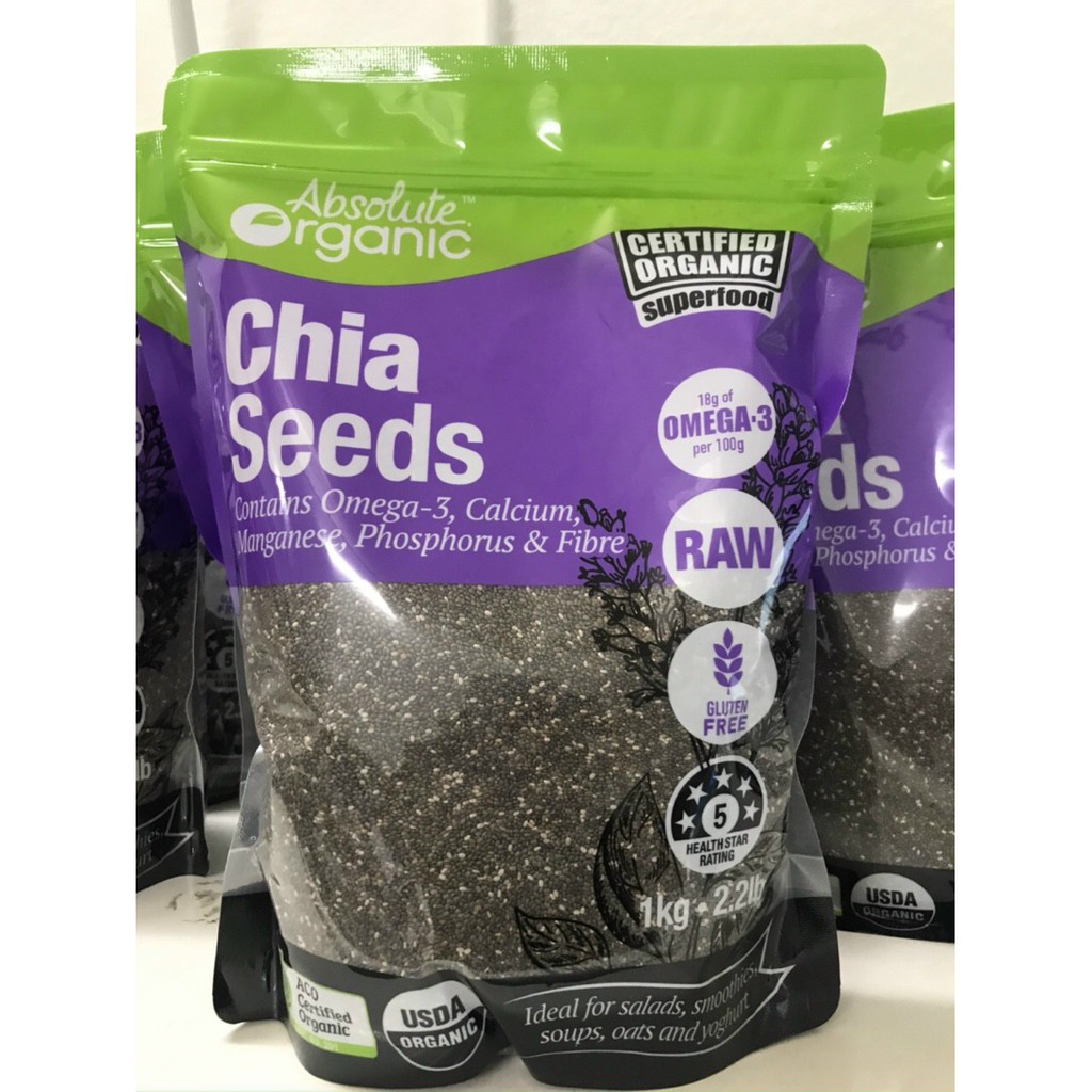 Hạt Chia Úc 1KG Absolute Organic Hữu Cơ Giảm Cân Mới nhất Chuẩn chất lượng Diamondnuts | BigBuy360 - bigbuy360.vn
