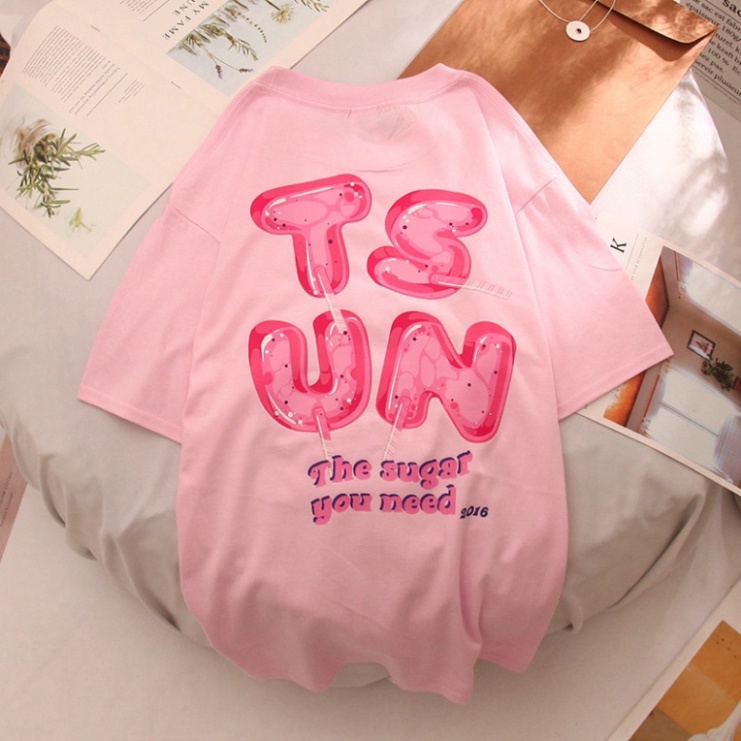 Áo thun unisex tay lỡ cổ tròn in chữ TSUN, áo phông form rộng chất Cotton mát mịn phong cách thaoir mái trẻ trungATIN124 | BigBuy360 - bigbuy360.vn