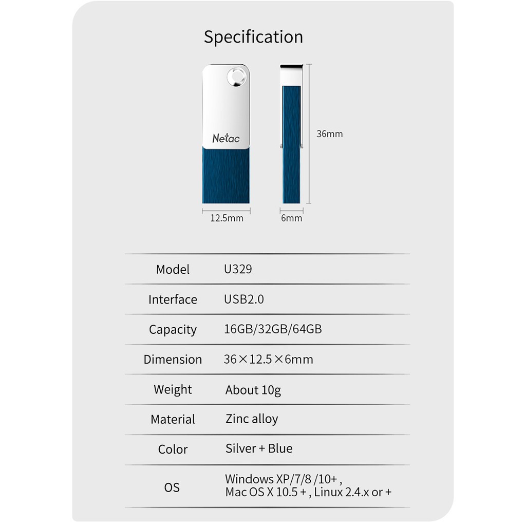 USB Netac U276 U Disk USB 3.0 Flash Drive 32GB