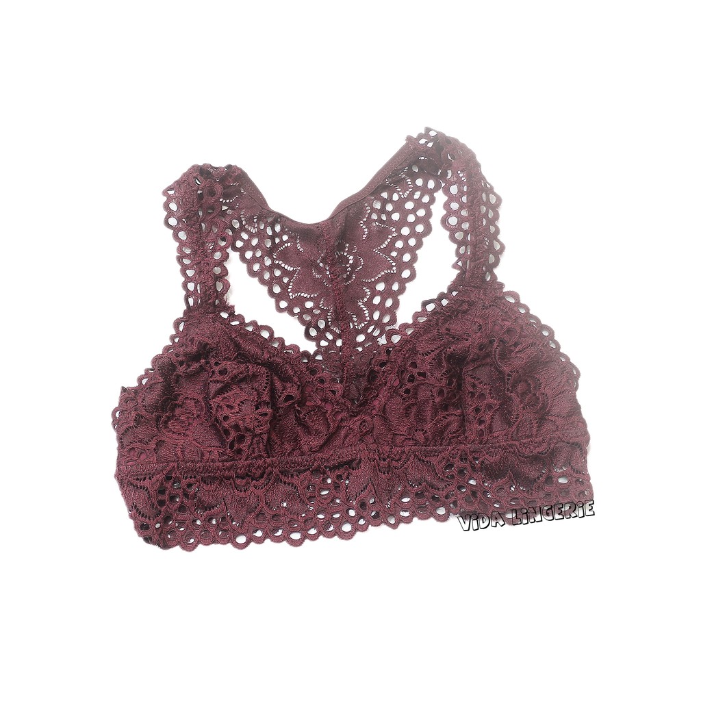 Bralette ren AE  họa tiết sau lưng dáng croptop xuất dư