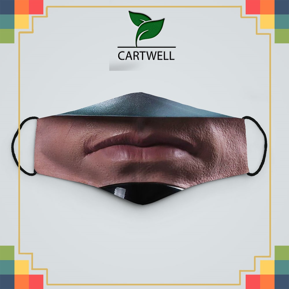 khẩu trang vải cá tính Mặt Người_1329 CARTWELL dây đeo mềm, đeo thoải mái, không đau tai, dễ thở, thoáng khí