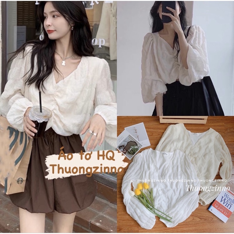ÁO SƠ MI NHÚN NGƯC NÀNG THƠ BỒNG BỀNH NỮ TÍNH ÁO CROPTOP CỔ V THIẾT KẾ BỒNG BỀNH