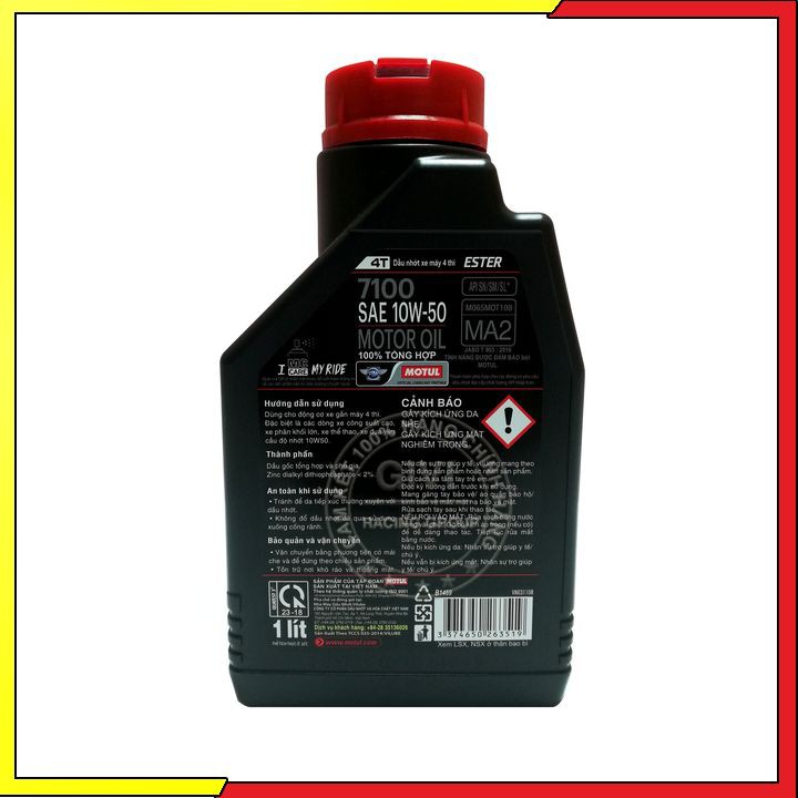 Nhớt Motul 7100 4T 10W50 1L Cho Xe Tay Côn Và Mô Tô