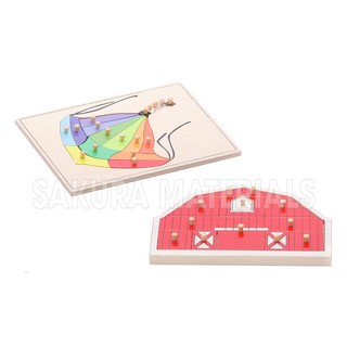 30101060037 - Bộ ghép hình nông trại, 2 bộ (nông trại, diều) - Complex Puzzle, set of 2 (barn, kite)